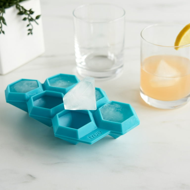 True Sphere Ice Tray, Dishwasher-Safe Silicone Ice Mold, Makes 6 Ice  Spheres, Blue