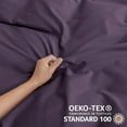 thumbnail image 4 of Bedding Duvet Cover Queen Size - 100% Washed Cotton Linen Like Textured Comforter Cover, 3 Pieces Breathable Soft Bedding Set with Zipper Closure (Purple, Queen 90"x90"), 4 of 9