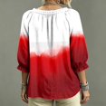 thumbnail image 5 of Womens Polka Dot Lace Up Blouses Summer V Neck 3/4 Sleeve Lace Up Blouses Drawstring Ruffle 3/4 Sleeve Summer Casual Flowy Tops, 5 of 5