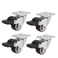 thumbnail image 1 of Soft Rubber Wheel For Platform Trolley Chair Accessory 360° 1/2 Inches 4Pcs Furniture Caster Universal Swivel Caster Household ,Superior Material, 1 of 7