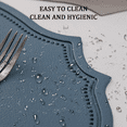 thumbnail image 5 of CCOCC 4Pcs Coasters,Waterproof and Oil-Resistant Dish Mat,Modern PVC Material Coasters Set of 4,Blue, 5 of 6