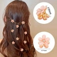 thumbnail image 5 of Flower Hair Clips for Women, Small Claw Clips for Girls, 12pcs Pink Hair Clips Flower Hair Decorations, Cute Claw Clips for Hair Flower Hair Accessories Non-slip Hair Clips for Thick Hair, 5 of 5