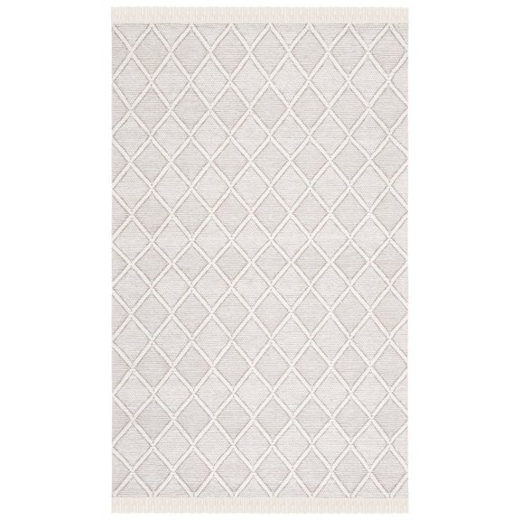 SAFAVIEH Natura Jaden Diamond Area Rug, Ivory/Brown, 6' x 9'