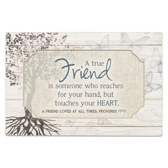 True Friend Reaches for Your Hand Deco Whitewash Jewelry Music Box Plays Friend in Jesus
