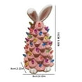 thumbnail image 2 of Lighted Easter Bunny Tree Ceramic Figurines Tabletop Decor Pre-Lit Rabbit with Colorful Lamp Beads and Bunny Ear Spring Easter Decorations Gifts, 2 of 7