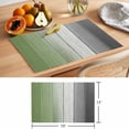 thumbnail image 6 of Sage Green Placemats Set&nbsp;of&nbsp;6 Grey Gradient Wood Grain Farmhouse Retro Striped Heat Insulation Washable Place Mats, Non-Slip Table Mats for Dining Table Party Kitchen Decor,13x19 Inch, 6 of 9