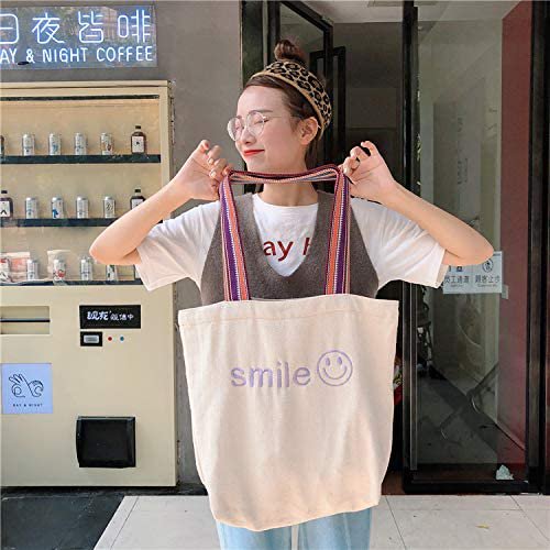 PIKADINGNIS Canvas Tote Bag for Women Lunch Bag Box Tote Bag Aesthetic  Purses Handbags Simple Modern Lunch Box 