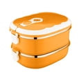 thumbnail image 3 of Stainless Steel Storage Containers with Lids 2-Layer 1800Ml Rectangular Food Lunch Box Stainless Steel Lunch Box Lunch Box Food Storage Box Childrens Lunch Box Hot Food, 3 of 8