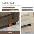 thumbnail image 6 of MF Studio L-Shaped Sectional Sofa, 124" Oversized Cloud Couch with Ottoman and Pillow, Plush Chenille Upholstery, Gray, 6 of 10