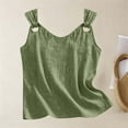 thumbnail image 3 of Womens Linen Tank Tops, Sleeveless Shirts for Women Summer Casual Lightweight Loose Fit Solid Color V Neck Dressy Blouses, 3 of 6