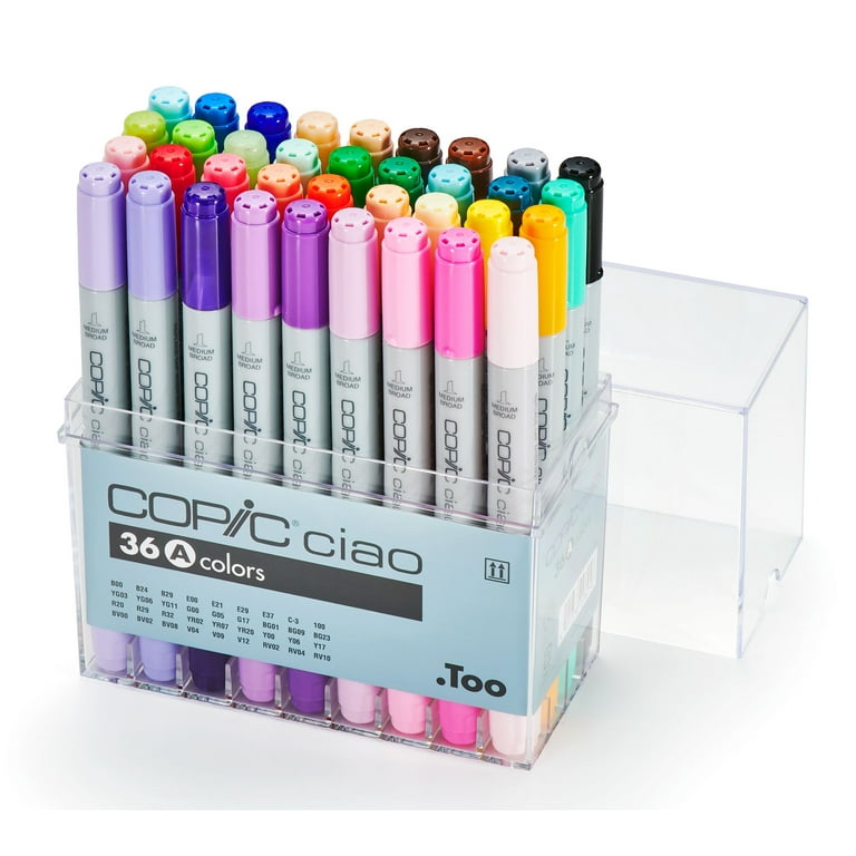 Copic Ciao Marker Set, 36-Colors, Set A - Walmart.com