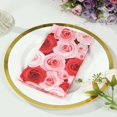 thumbnail image 4 of Efavormart 50 Pack Red Pink Floral Rose Design Paper Napkins, Soft 2-Ply Elegant Garden Disposable Dinner Napkins, 4 of 11
