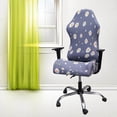 thumbnail image 2 of Swivel Computer Gaming Chair Cover Stretch Armchair Cover Blue Daisy, 2 of 9