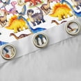 thumbnail image 4 of Homewish Cartoon Dinosaur Blackout Curtains Set of 2 (52x84 Each) for Preppy Child Children,Kawaii Animal Dino Window Curtains,Cute Jungle Wildlife Curtains and Drapes,Ultra Soft Home Decor, 4 of 6