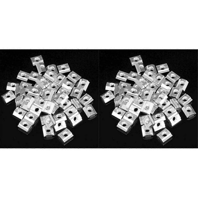 100pcs M5 T Sliding Nut Zin-plated Carbon Steel T Sliding Nut For 2020 Aluminum Profile