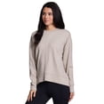 thumbnail image 4 of RBX Active Women's Crewneck Buttery Soft Textured Long Sleeve Dolman Top for Yoga, Casual Wear, 4 of 6