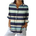 thumbnail image 2 of Ailaofu Button Down Shirts for Women Long Sleeve Collared Dressy Tops T Shirts Loose Fit Work Outfits Office, 2 of 6