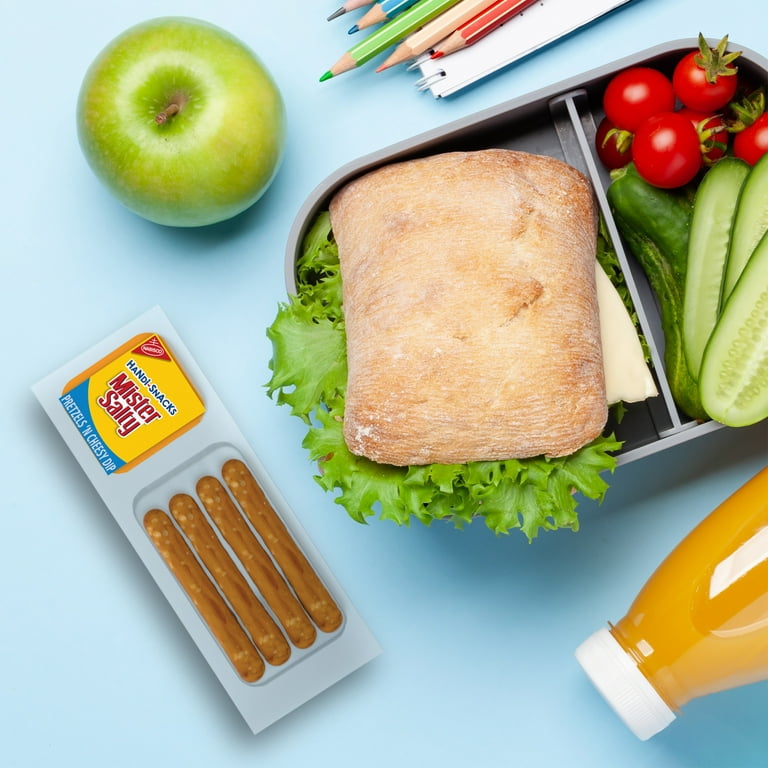 Handi-Snacks Mister Salty Pretzels 'N Cheesy Dip Snack Packs, 10