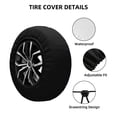 thumbnail image 4 of Balery Pug Dog Yogatire Cover Waterproof Dust-Proof, Universal Spare Wheel Tire Cover For Trailer, Rv, Suv Truck And Vehicle Camper Accessories-15 Inch, 4 of 9
