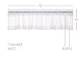 thumbnail image 3 of VHC Brands Farmhouse 16"x72" Valance White Rod Pocket Kitchen Window Curtains, 3 of 7