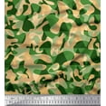 thumbnail image 1 of Soimoi Moss Georgette Fabric Two Tone Camouflage Print Fabric by The Yard 42 Inch Wide, 1 of 3