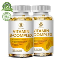 (2 PACK) Vitamin B Complex Capsules, with Vitamin B1, B2, B3, B6,B12 Dietary Supplement, 240 Count
