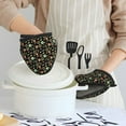 thumbnail image 2 of Vector Retro Music Oven Mitts Heat Resistant - Soft Lining Silicone Mini Oven Mitts with HangingLoop, Kitchen Oven Gloves Heat Resistant 500℉ for Cooking Baking Microwave, 2 of 7