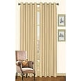 thumbnail image 2 of Kashi Home Holly Collection Window Treatment/Curtain/Sheer Faux Silk with Grommet Top 57" X 90", Honey 2 PC, 2 of 2