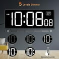 thumbnail image 3 of JUNCHI-Digital Wall Clock with Seconds for Gym, Remote Countdown Timer Large LED Display 5 Dimmer, (10.2" White), 3 of 4