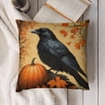 thumbnail image 4 of crow pumpkin fall Linen toss pillowcase Decoration pillowcase Gift preferred 24x24" Cushion cover 1 set Sofa pillowcase Sofa bedroom living room car, 4 of 4