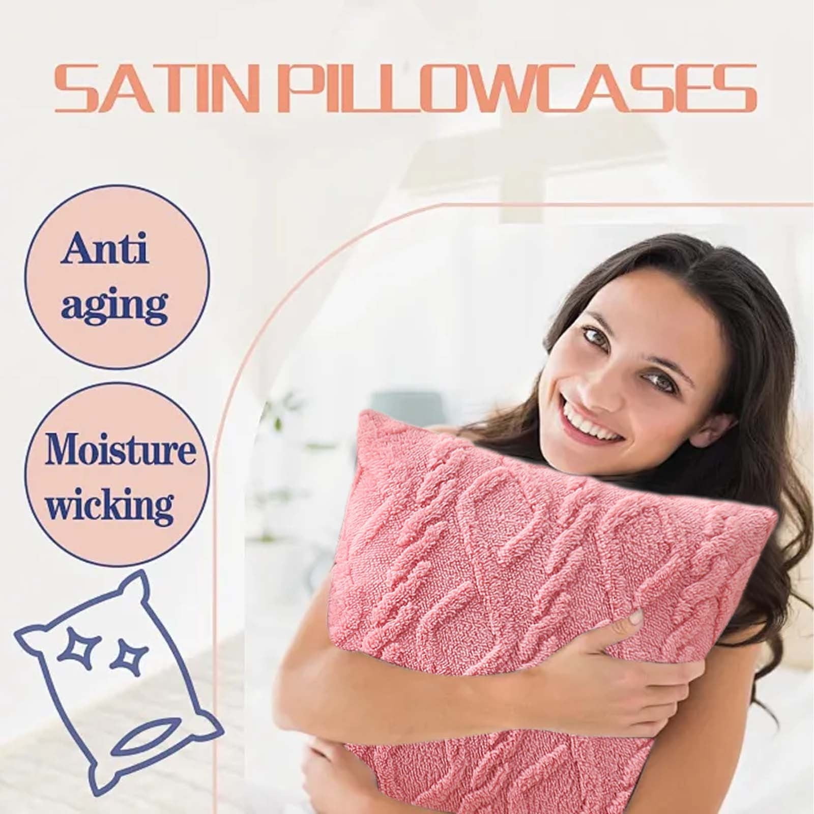 Amvlyk Geometric Motifs Couch Pillow Cases Throw Pillows Home Decor for Living Room Bedroom Bed Outdoor Cushion Cover（17.72x17.72In,Inclusion pillow）Pink