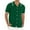 Green, variant on Mlzmgr Tops for Men Lapel Neck Button up Solid Color Comfy Knit Tee Shirts Casual Short Sleeve Blouse
