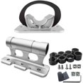 thumbnail image 1 of Bike Fork Mount and Rear Wheel Holder Kit, Aluminium Alloy Quick Release Fork Mount Bike Rack for Car Truck SUV Transport Storage(Silver), 1 of 6