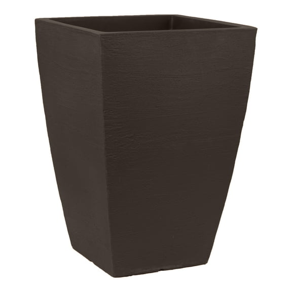 Tusco Modern Tall Square Planter, 19-Inch