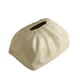 thumbnail image 3 of Organizador de caja de pañuelos faciales con tapa y boca ancha, adorno artesanal decorativo Beige, 3 of 9