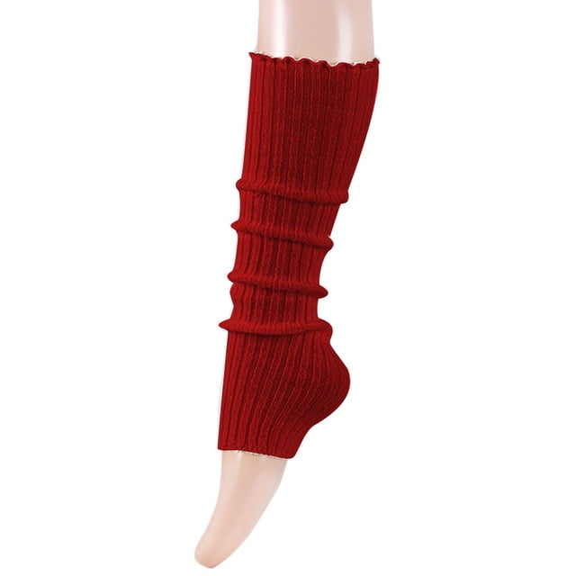 Women's Knitted Solid Color Thigh High Leg Warmers Neon Party Foot Covers for Cozy Comfort