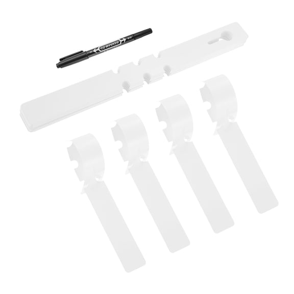 Uxcell 50 Pcs Plastic Plant Tags, Wrap Around Plant Labels Adjustable Nursery Garden Tags with Pen for Plant White