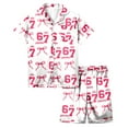 thumbnail image 4 of oqasdz Girls Pajamas Floral Print Long Sleeve Top and Pants Sleepwear for Kids and Toddler Home Outfit Outfit Comfort Soft Pajama Set, 4 of 5