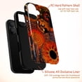 thumbnail image 4 of Surreal Orange & Black Phone Case, Mystic Cat Abstract Spiral Art Protective Cover for iPhone 17 16 15 14 13 12 11 Pro Plus Mini, 4 of 6