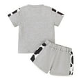 thumbnail image 3 of XZNPDUCQ Toddler Girls Outfits Short Sleeve T-Shirt + Short Pants 2PCS Set Casual ClothesGirls Summer 2Pcs T Shorts Set Dailywear Gray，12-18 Months, 3 of 9