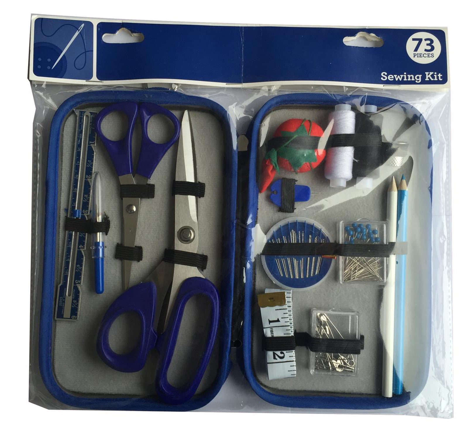 27pc Portable Sewing Kit Scissor Thimble Thread Needle Storage Sew Set with  Box