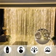 8 Modes 9.8 Ft 脳 9.8 Ft Waterproof Curtain Lights USB Plug in Copper Wire Lights for Window Wall ...