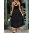 thumbnail image 2 of Slit Crisscross V-Neck Midi Dress, 2 of 5