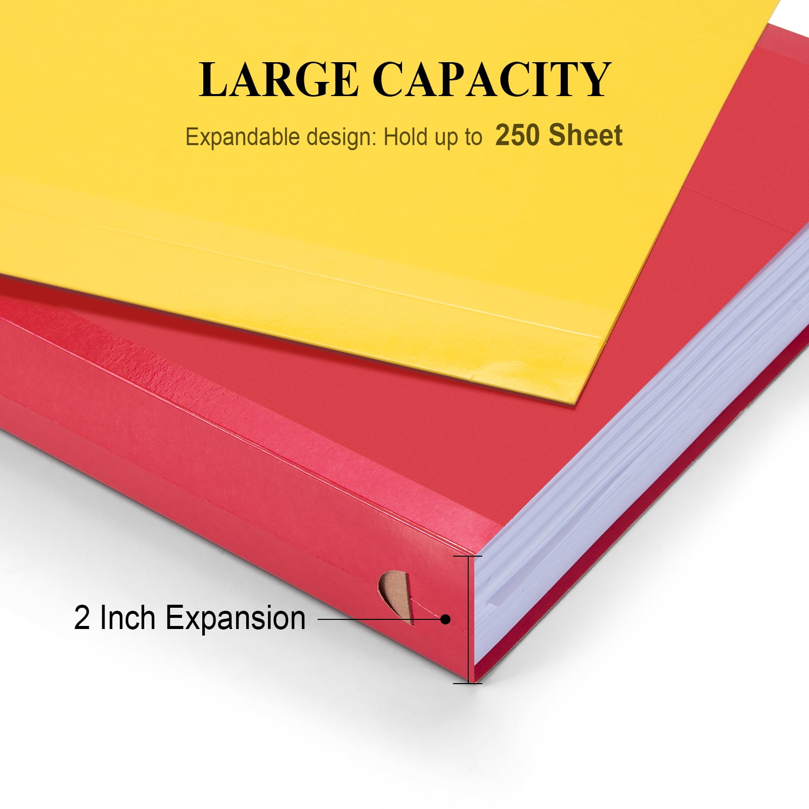 ViVin Hanging File Folders, 1/5 Cut Tab, 2" Expansion, Legal, 100/Box, Home School Office(10 Bright Multicolored)