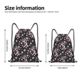 thumbnail image 5 of Yiaed Snake And Floral1 Print Drawstring Bags Drawstring Backpack Bulk String Back Pack Gym Sport Bag-Medium, 5 of 5
