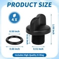 thumbnail image 2 of R0446000 Pool Pump Drain Plug with O-Ring, Pool Filter Drain Plug Pipe Plug for Jandy Zodiac Filter Pumps, Polaris Booster Pump & Water Purification System Replacement Accessories 4 Pack, 2 of 6