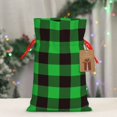 thumbnail image 3 of Fuzoiu Buffalo Plaid Green Black Print Christmas Gift Bag,Burlap Gift Bag with Drawstring Closure & Hang Tag,Perfect for Holidays, Birthdays, and Special Occasions-Small, 3 of 5