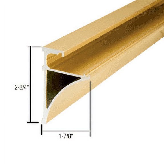 CRL SE3896BGA Brite Gold Anodized 96" Aluminum Shelving Extrusion for 3/8" Glass