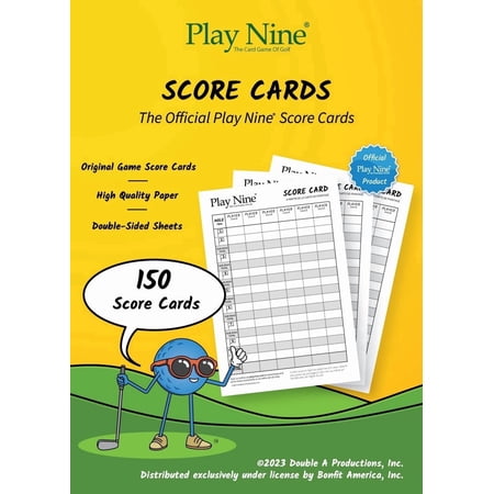 Play Nine Original Score Cards sheets- 3 Pack