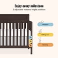 thumbnail image 5 of Dream On Me Avery 5-in-1 Convertible Crib, Chocolate Chip, 5 of 10